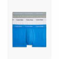 Calvin Klein Мъжки Боксерки 3 Pack Low Rise Boxer Shorts Mens Gry/Wht/AOP E3H Мъжко бельо