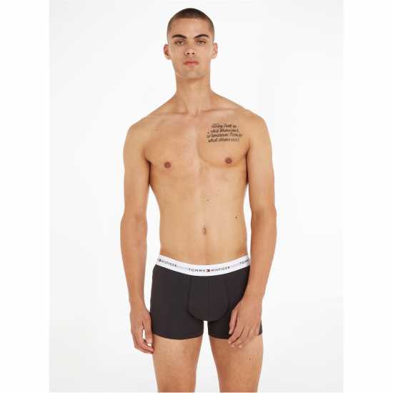Tommy Hilfiger 3 Pack Signature Boxer Shorts Черно/Бяло/Сиво 0UC Мъжко бельо