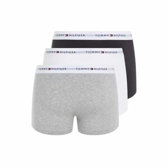 Tommy Hilfiger 3 Pack Signature Boxer Shorts Черно/Бяло/Сиво 0UC Мъжко бельо