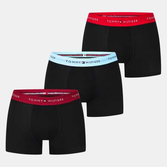 Tommy Hilfiger 3 Pack Logo Waistband Trunks Tommy Hilfiger 3 Pack Logo Waistband Trunks