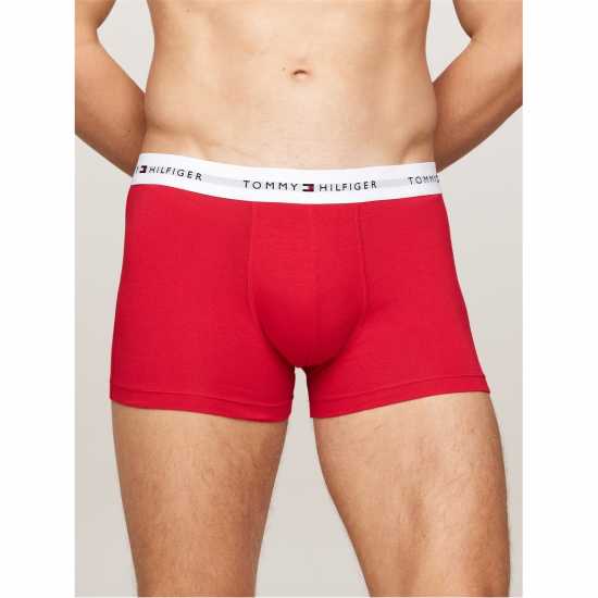 Мъжко бельо Tommy Hilfiger 3 Pack Signature Boxer Shorts AOP/Бял/Червен 0W6 Tommy Hilfiger 3 Pack Signature Boxer Shorts AOP/Бял/Червен 0W6 Мъжко бельо