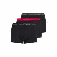 Tommy Hilfiger 3 Pack Signature Boxer Shorts Черно/Сиво/Розово Мъжко бельо