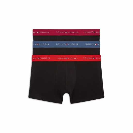 Tommy Hilfiger 3 Pack Logo Waistband Trunks Black 