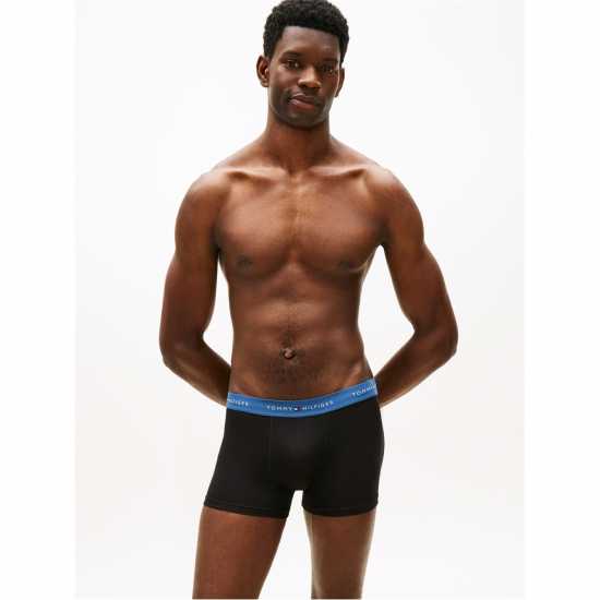 Tommy Hilfiger 3 Pack Logo Waistband Trunks Black 