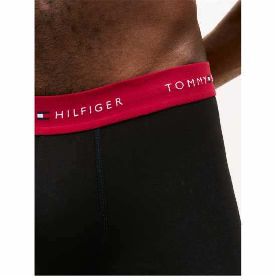 Tommy Hilfiger 3 Pack Logo Waistband Trunks Black 