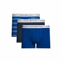 Tommy Hilfiger 3 Pack Signature Boxer Shorts Синя ивица 0UG Мъжко бельо