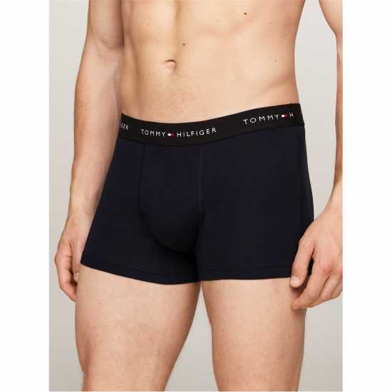 Tommy Hilfiger 3 Pack Signature Boxer Shorts Син/Зел/Чер 0Т7 Мъжко бельо
