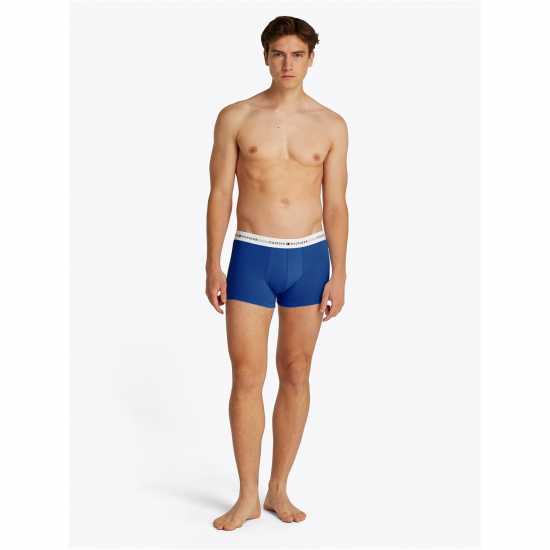 Мъжко бельо Tommy Hilfiger 3 Pack Signature Boxer Shorts Син/Бял/Син Tommy Hilfiger 3 Pack Signature Boxer Shorts Син/Бял/Син Мъжко бельо