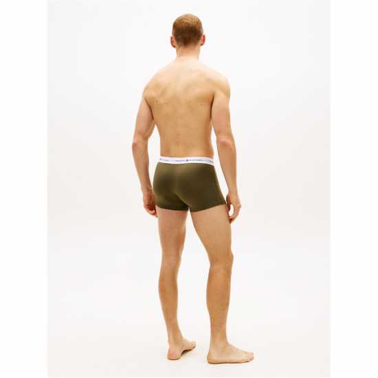 Tommy Hilfiger 3 Pack Logo Waistband Trunks Black / Green / Stripe 