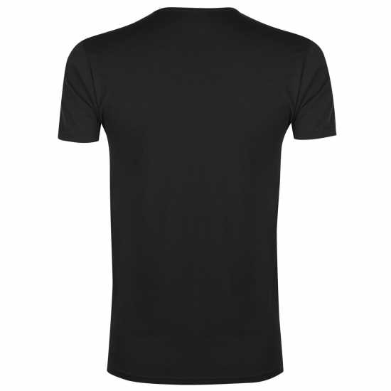 Emporio Armani Тениска Chest Logo T Shirt Черно Мъжки тениски с яка