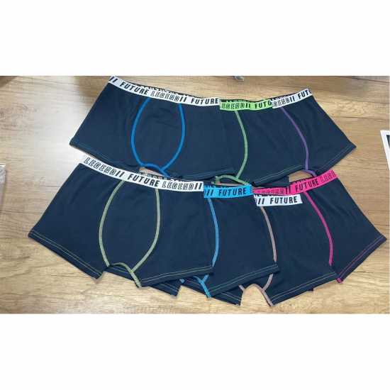 Older Boys 7 Pack Neon Band Trunks  Детско бельо