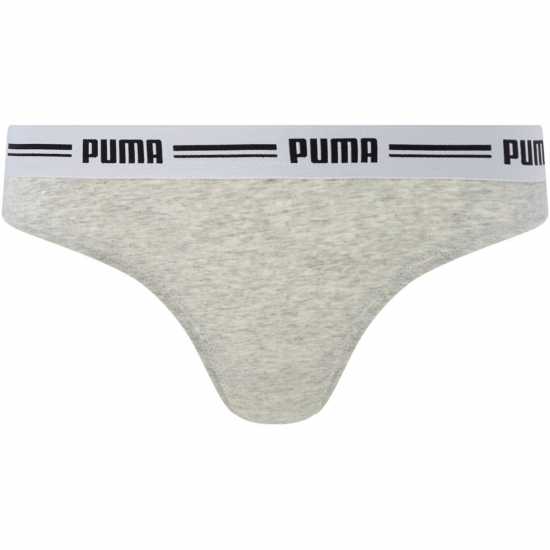 Puma 2 Per Pack Iconic Black Thong  Дамско бельо