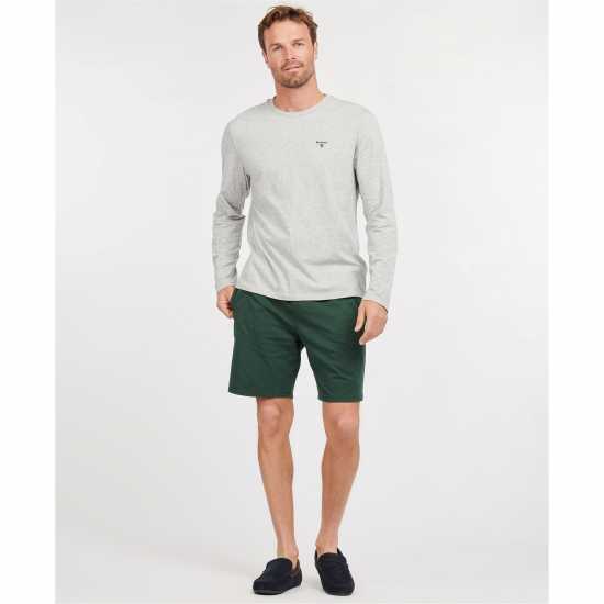 Barbour Sheldon Long Sleeve T-Shirt Light Grey Marl Мъжки пижами