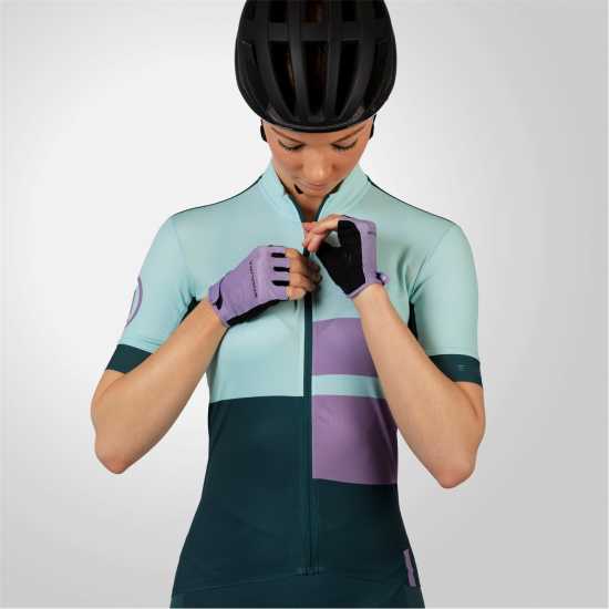Дамска Фланелка Endura Fs260 Print Short Sleeve Jersey Ladies Виолетово 