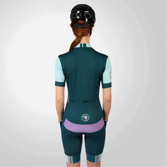 Дамска Фланелка Endura Fs260 Print Short Sleeve Jersey Ladies Виолетово 