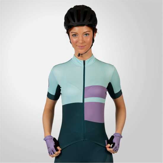 Дамска Фланелка Endura Fs260 Print Short Sleeve Jersey Ladies Виолетово 