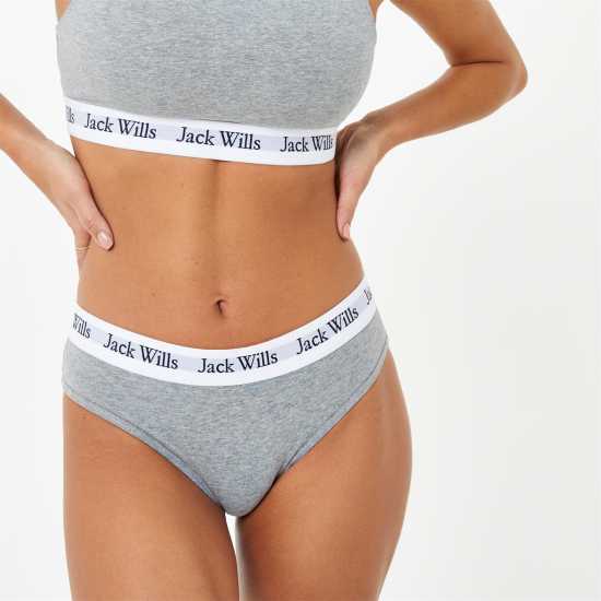 Jack Wills Wilden Multipack Boy Pants 3 Pack Ladies Бяло/Сиво/Черно Jack Wills Wilden Multipack Boy Pants 3 Pack Ladies Бяло/Сиво/Черно