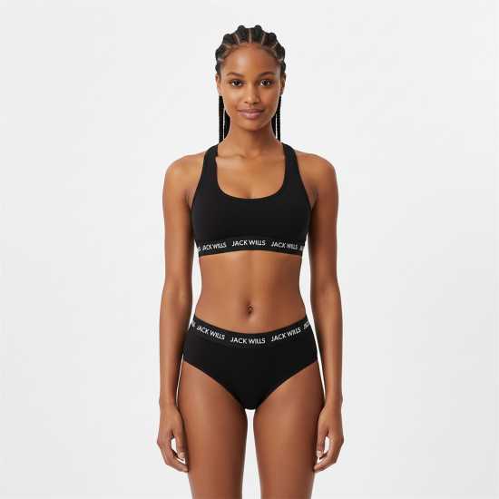 Jack Wills Wilden Multipack Boy Pants 3 Pack Ladies Бяло/Сиво/Черно 