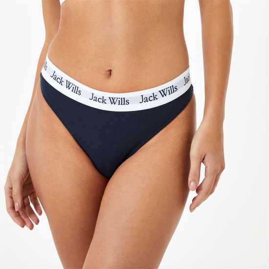 Дамско бельо Jack Wills Deptford Multipack Thong 3 Pack Jack Wills Deptford Multipack Thong 3 Pack Дамско бельо