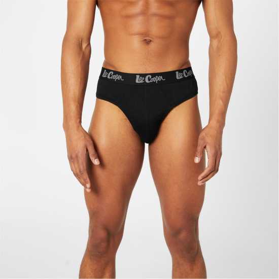 Мъжко бельо Lee Cooper Cooper Mens 5-Pack Comfort Briefs Твърд черен Lee Cooper Cooper Mens 5-Pack Comfort Briefs Твърд черен Мъжко бельо