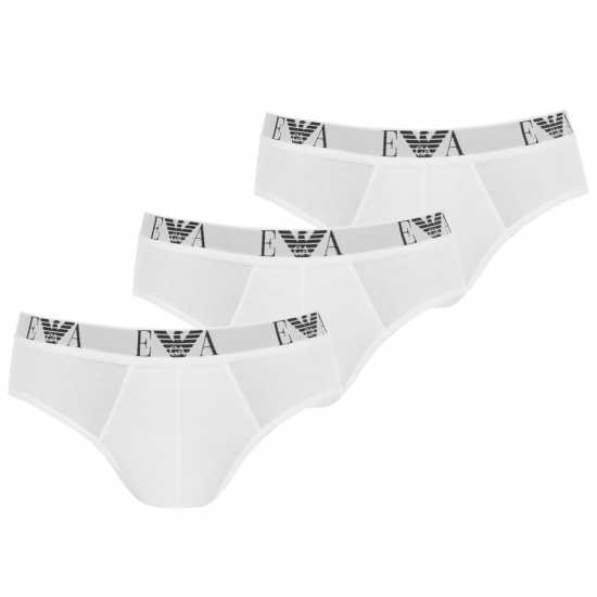 Emporio Armani 3 Pack Briefs White 16510 