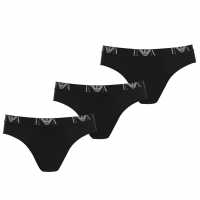Emporio Armani 3 Pack Briefs Black 21320 