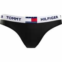 Tommy Hilfiger 85 Cotton Thong Black BDS 