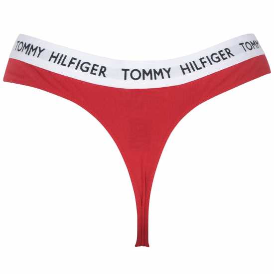 Tommy Hilfiger 85 Cotton Thong Tango Red XCN - 