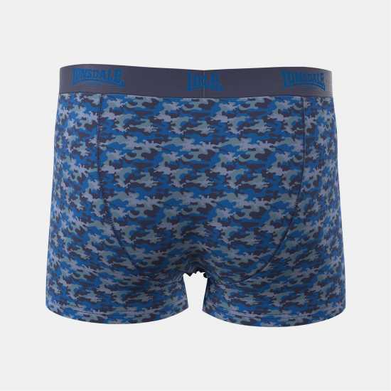 Lonsdale 2 Чифта Боксерки 2 Pack Trunks Mens Royal/White Мъжко бельо