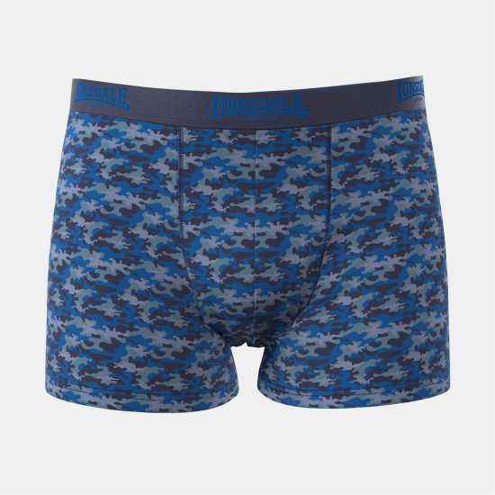 Lonsdale 2 Чифта Боксерки 2 Pack Trunks Mens Royal/White Мъжко бельо