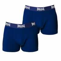 Lonsdale 2 Чифта Боксерки 2 Pack Trunk Mens Navy Мъжко бельо