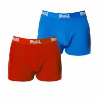 Lonsdale Pack Trunk Mens Синьо/Червено Мъжко бельо