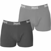 Lonsdale 2 Чифта Боксерки 2 Pack Trunk Mens Grey Мъжко бельо