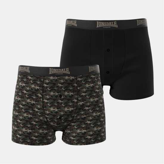 Мъжки Боксерки Lonsdale 2 Pack Boxer Shorts Mens Мъжки Боксерки Lonsdale 2 Pack Boxer Shorts Mens