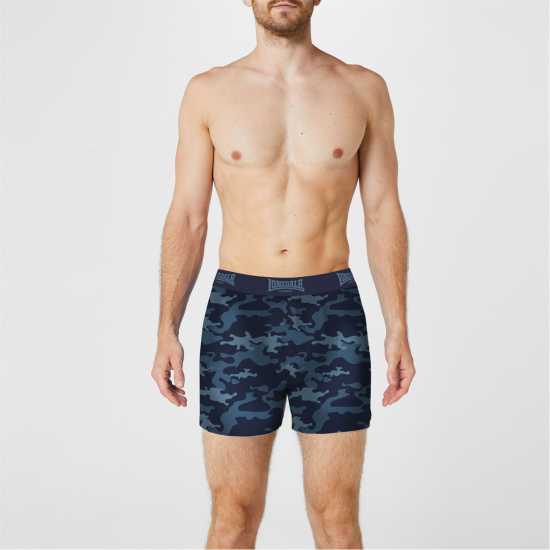 Мъжки Боксерки Lonsdale 2 Pack Boxer Shorts Mens Камуфлажно синьо Мъжки Боксерки Lonsdale 2 Pack Boxer Shorts Mens Камуфлажно синьо