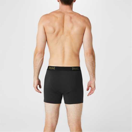 Мъжки Боксерки Lonsdale 2 Pack Boxer Shorts Mens Черно/Кахи 