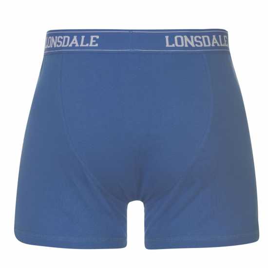 Lonsdale Мъжки Боксерки 2 Pack Boxers Mens Blue Мъжко облекло за едри хора