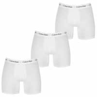 Calvin Klein 3 Pack Boxer Briefs White Мъжко облекло за едри хора