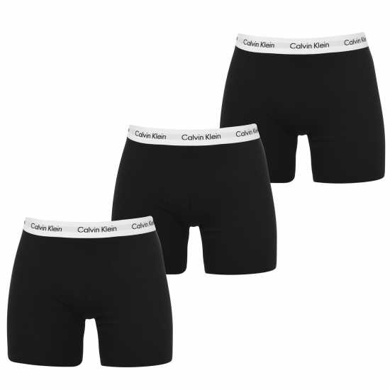 Calvin Klein 3 Pack Boxer Briefs Black - Мъжко облекло за едри хора