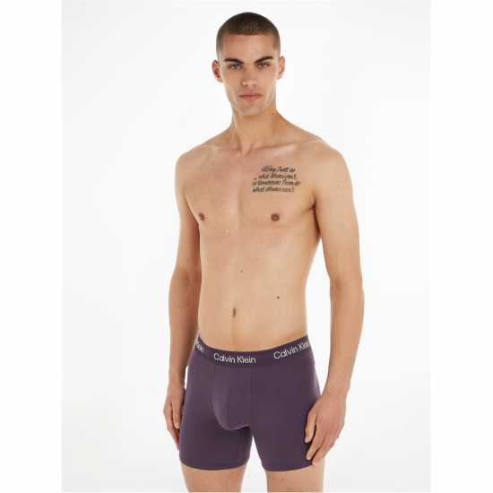 Calvin Klein 3 Pack Boxer Briefs Wht/Brn/BluFZ4 - Мъжко облекло за едри хора