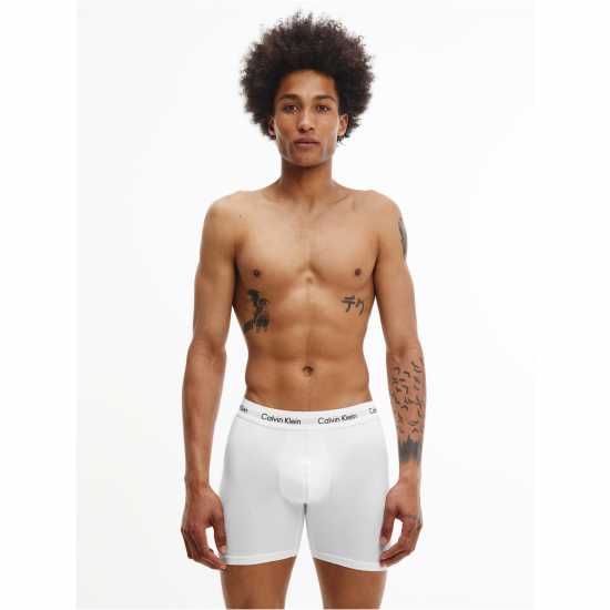 Calvin Klein 3 Pack Boxer Briefs Wht/Blk/Gry - Мъжко облекло за едри хора