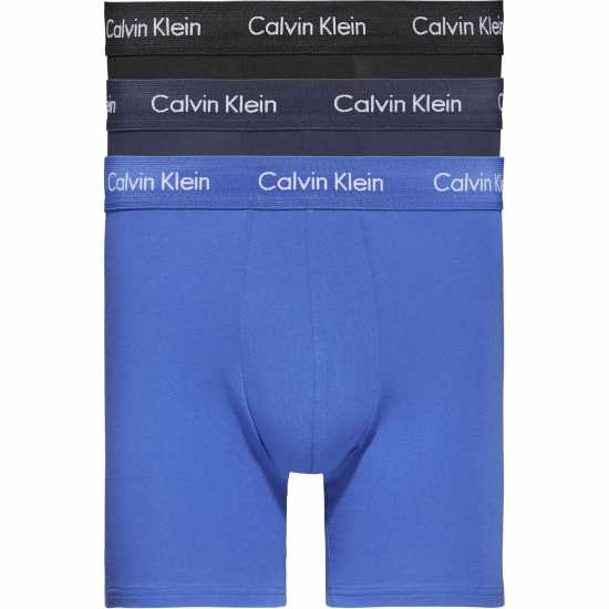 Calvin Klein 3 Pack Boxer Briefs Black/Blue/Blue Мъжко облекло за едри хора