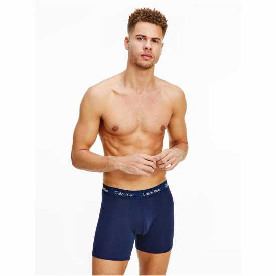 Мъжко бельо Calvin Klein 3 Pack Boxer Briefs Черно/Синьо/Синьо Calvin Klein 3 Pack Boxer Briefs Черно/Синьо/Синьо Мъжко бельо