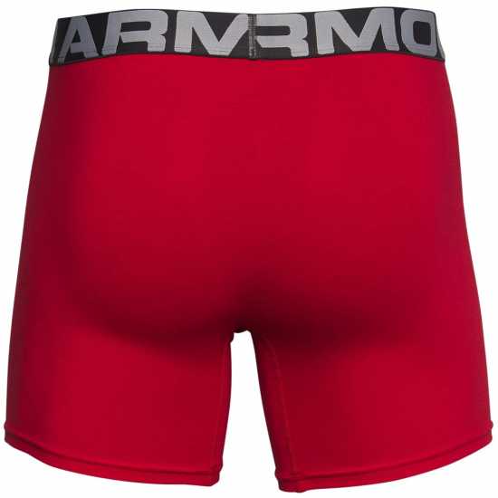 Under Armour Charged Cotton 6Inch 3 Pack Red/Grey Мъжко облекло за едри хора