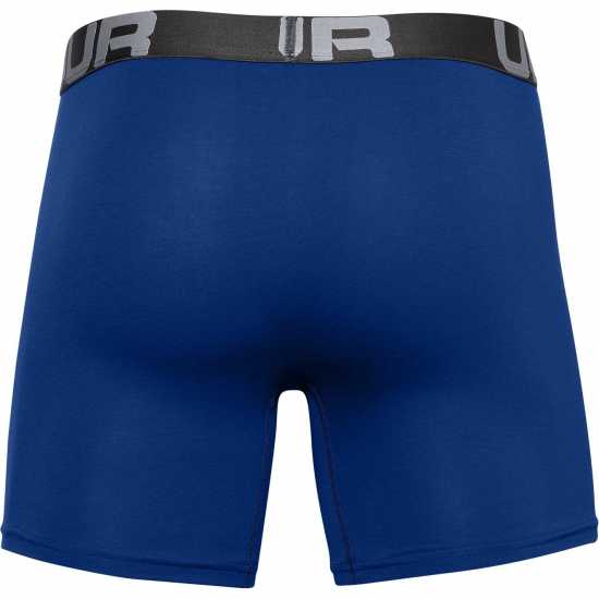 Under Armour Charged Cotton 6Inch 3 Pack Blue/Grey Мъжко облекло за едри хора