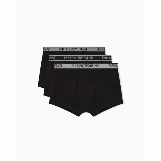 Emporio Armani Mens Core Logo Boxers 3-Pack Black 