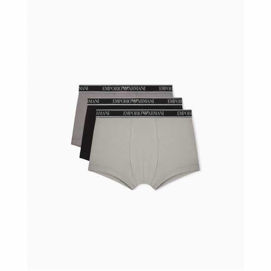 Emporio Armani Mens Core Logo Boxers 3-Pack Black/Grey 
