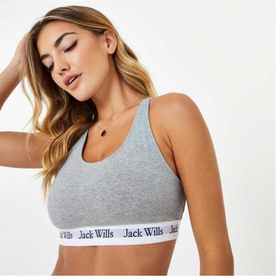 Дамско бельо Jack Wills Dibsdall Multipack Bralette 2 Pack Сив марл Jack Wills Dibsdall Multipack Bralette 2 Pack Сив марл Дамско бельо