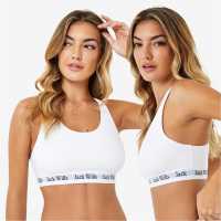 Jack Wills Dibsdall Multipack Bralette 2 Pack White/White Дамско бельо