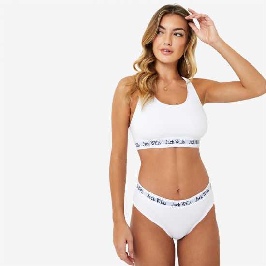 Jack Wills Dibsdall Multipack Bralette 2 Pack Бяло/Бяло Дамско бельо
